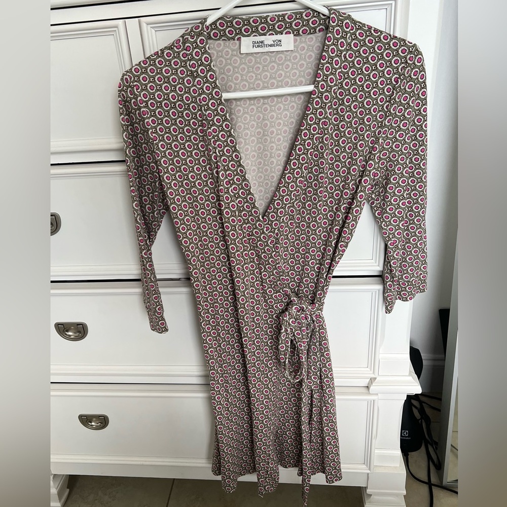 Diane Von Furstenberg Julian Wrap Mini Dress